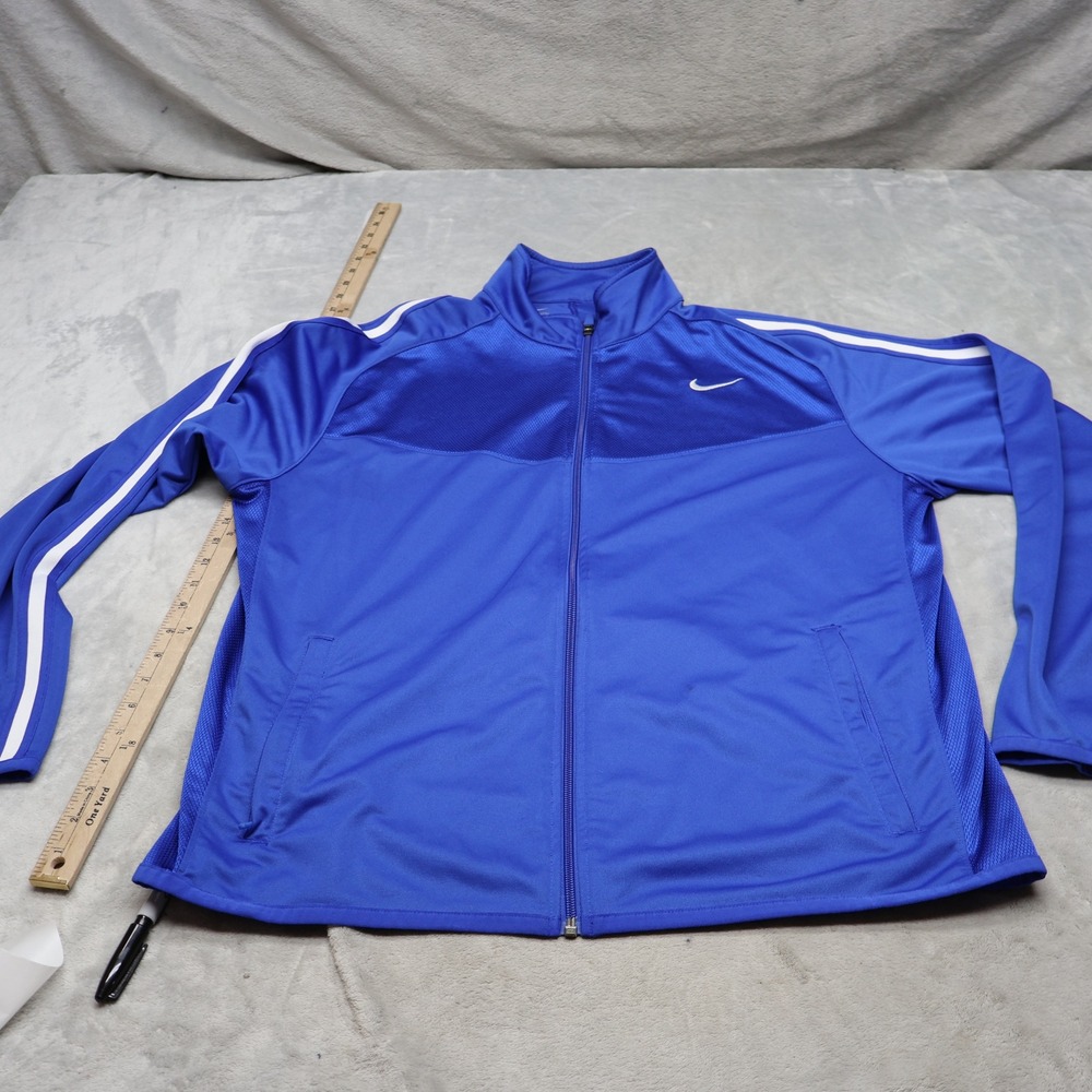 Nike‎ Jacket Mens XL Blue Epic Training Full Zip Lightweight Pack Athletic Track